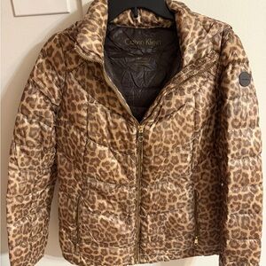 Calvin Klein Women's Animal Print Puffer Jacket